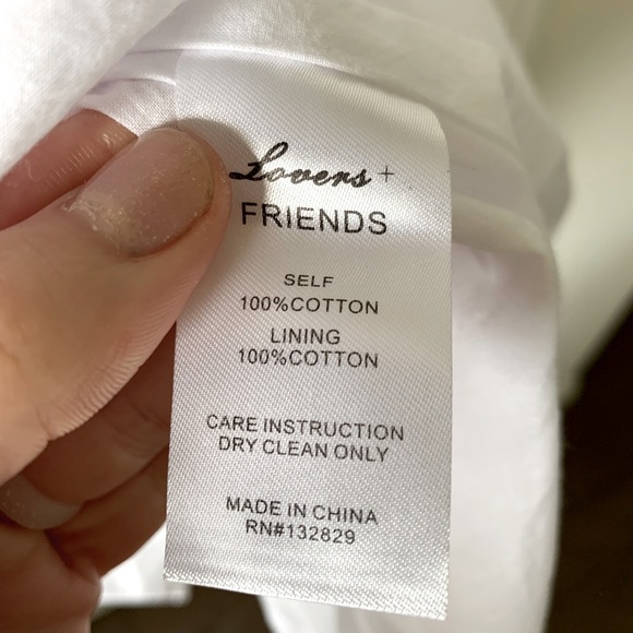 SALE! ⭐️ Lovers and friends white Cotton mini dress ruffled - Picture 6 of 10